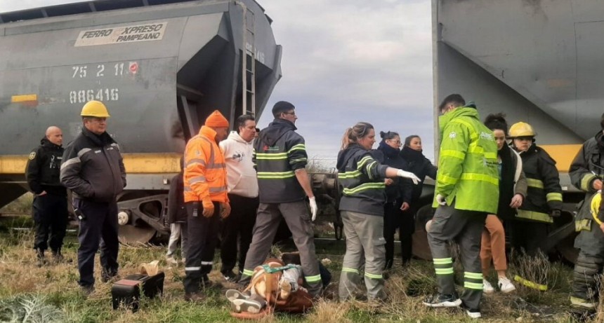 Chocó contra un tren y fue hospitalizada