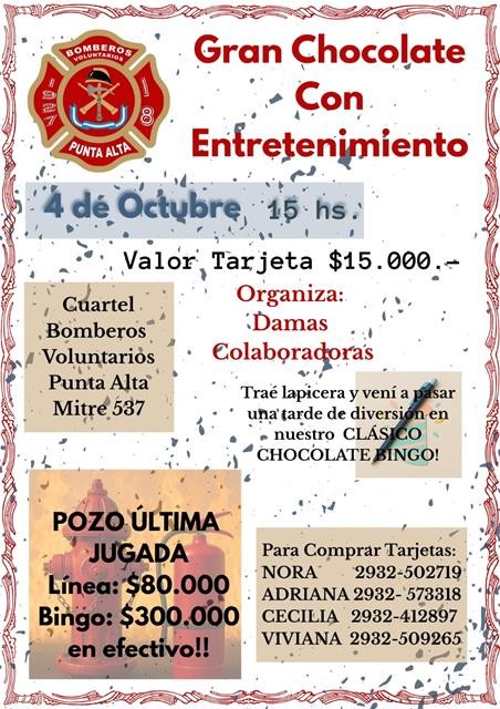 Gran Chocolatada en Bomberos Voluntarios