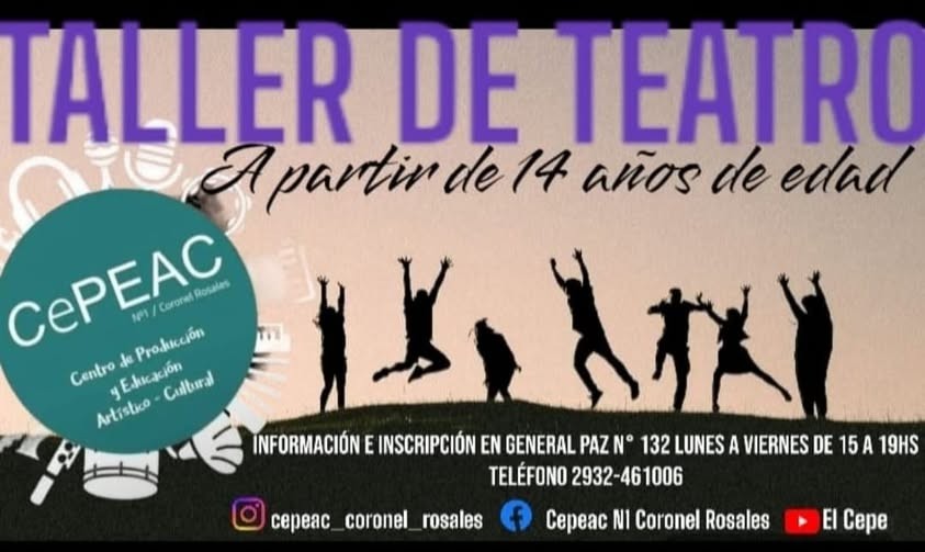 Cepeac nº1: Abren inscripciones para el Taller de Teatro