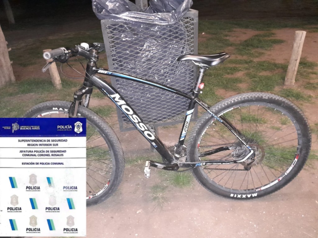 Recuperan bicicleta robada en Parque San Martín