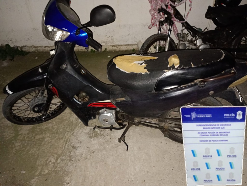 Aprehendido por motovehículo con numeración de chasis suprimida y alterada