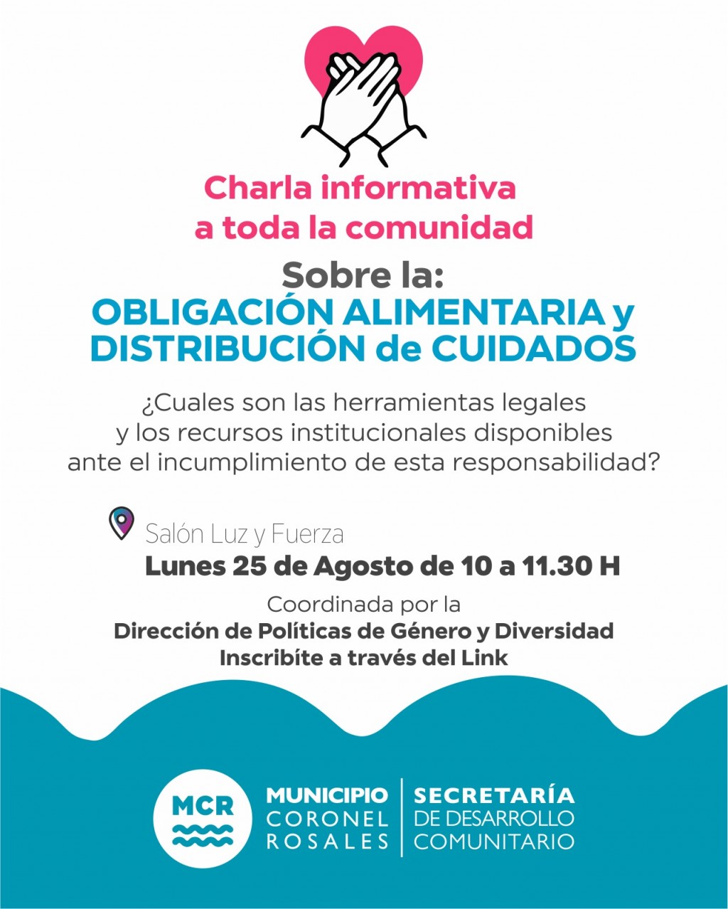Charla informativa sobre obligación alimentaria y distribución de cuidados