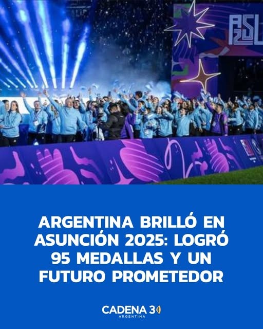 Argentina brilló en Asunción 2025: logró 95 medallas y un futuro prometedor