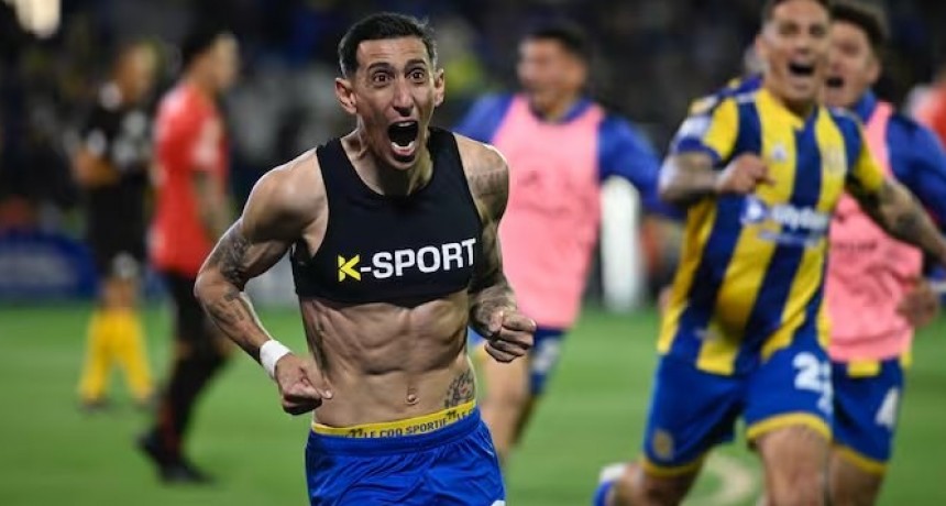El golazo de tiro libre de Ángel Di María para darle el triunfo a Central en el clásico de Rosario ante Newell’s