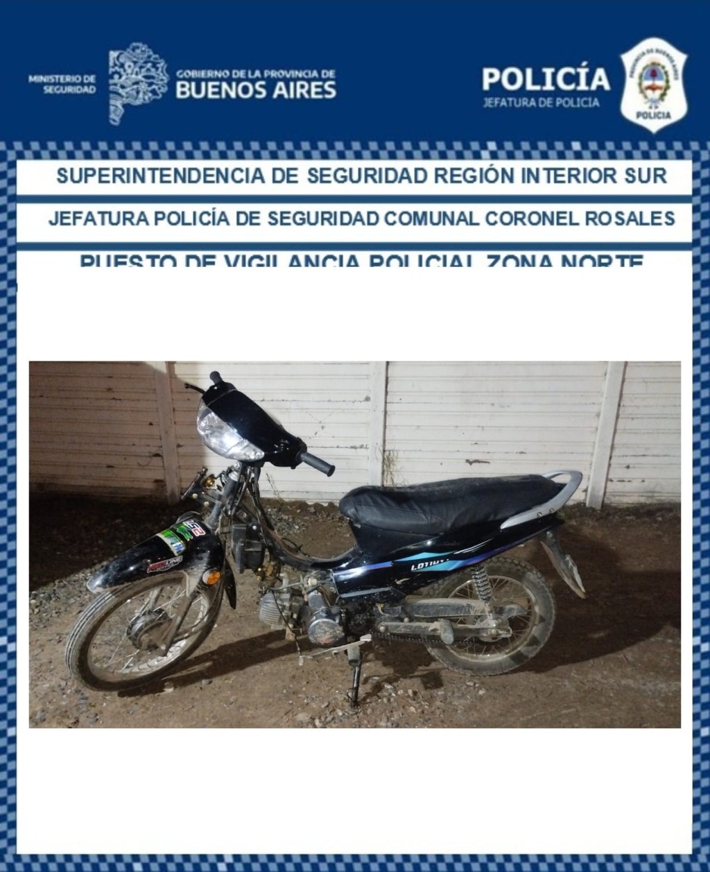 Menor de 17 a&ntilde;os fue aprehendido tras evadir un control policial en Punta Alta