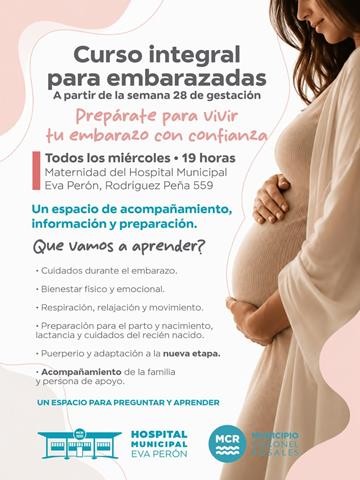 Curso integral para embarazadas en el Hospital Municipal Eva Per&oacute;n
