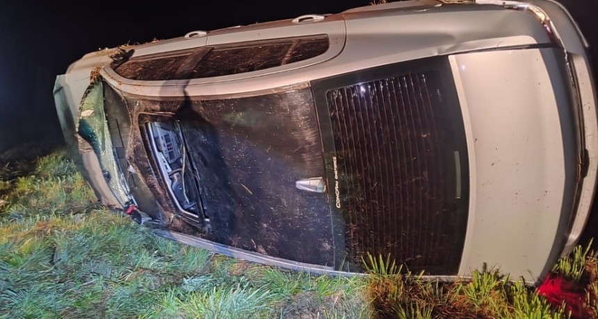 Vuelco en la Ruta 249: un hombre fue trasladado al hospital