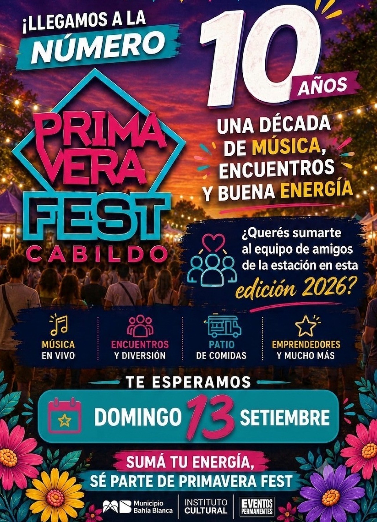 Primavera Fest celebra sus 10 a&ntilde;os en Cabildo con m&uacute;sica, cultura, conciencia ambiental y solidaridad