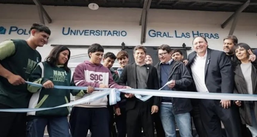 Kicillof inaugur&oacute; dos nuevos edificios educativos en Presidente Per&oacute;n