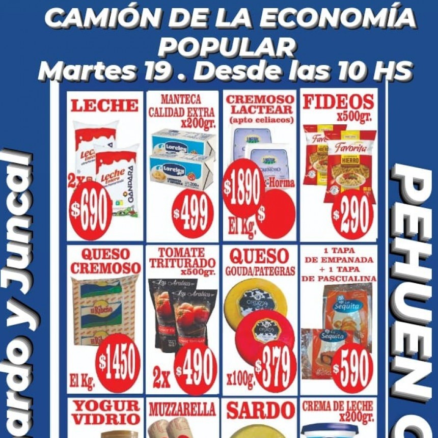 Pehuenco recibe al camion de la economia Popular