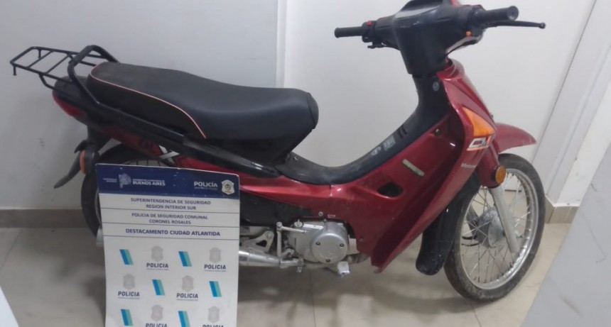 Un menor fue aprendido por circular con moto con pedido de secuestro