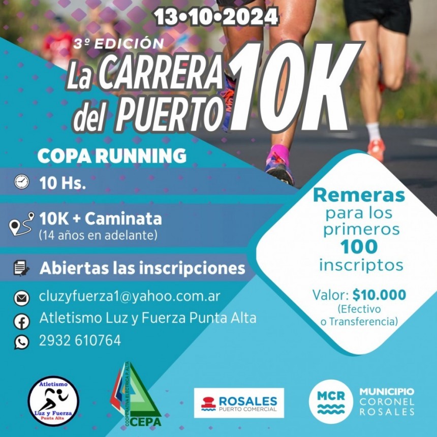 Se viene los 10K del Puerto