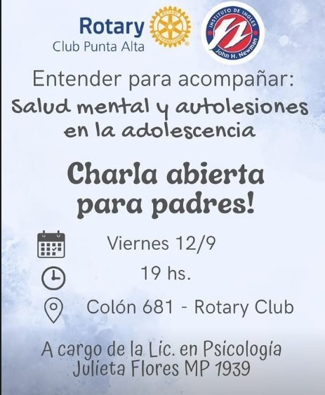 Charla abierta para padres sobre salud mental y autolesiones en la adolescencia