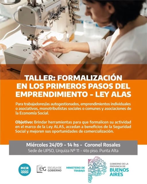 Taller sobre formalización de emprendimientos – Ley ALAS