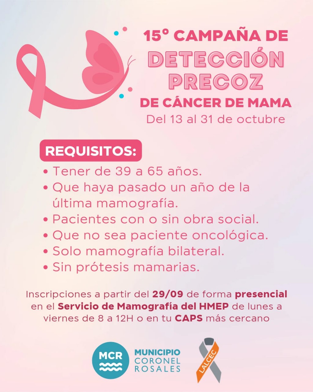 15° Campaña de Detección Precoz de Cáncer de Mama