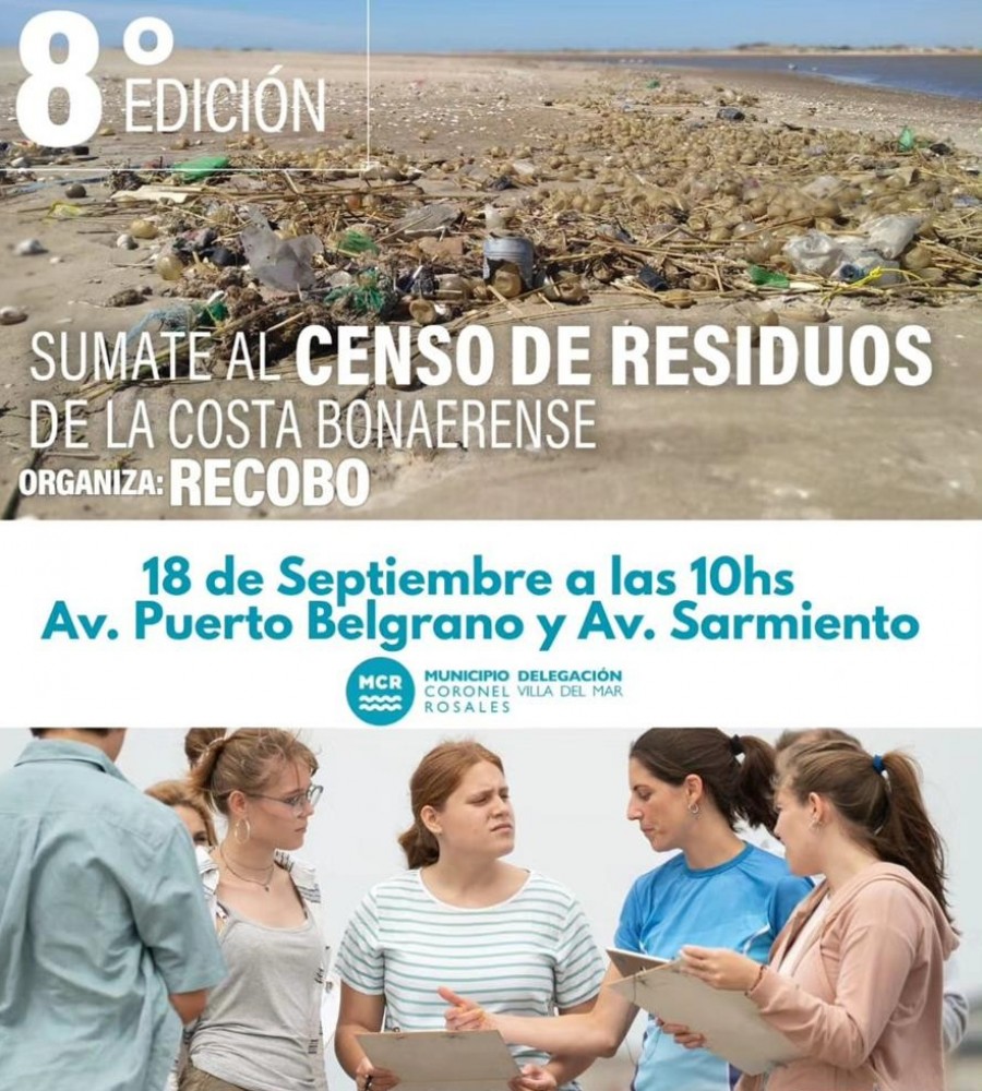 8° edición del Censo de Residuos de la Costa Bonaerense en Villa del Mar