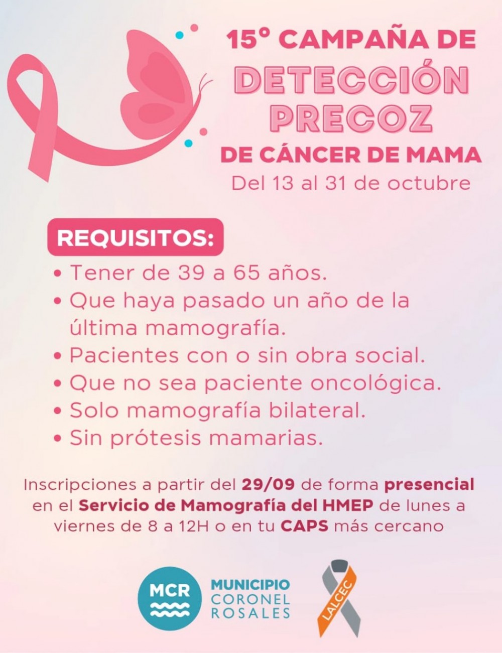 15° Campaña de Detección Precoz de Cáncer de Mama