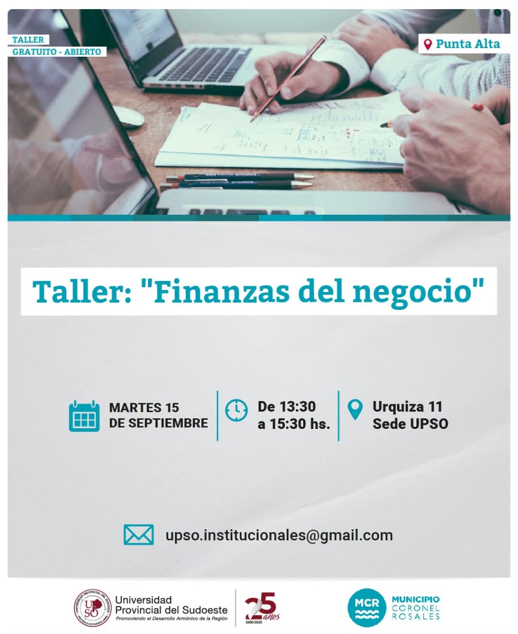 TALLER GRATUITO PARA EMPRENDEDORES EN PUNTA ALTA