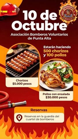 BOMBEROS DE PUNTA ALTA LANZA UNA GRAN VENTA SOLIDARIA