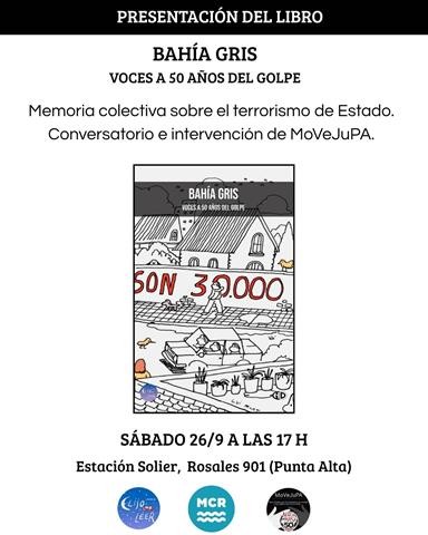 Presentan &laquo;Bah&iacute;a Gris, Voces a 50 a&ntilde;os del Golpe&raquo;