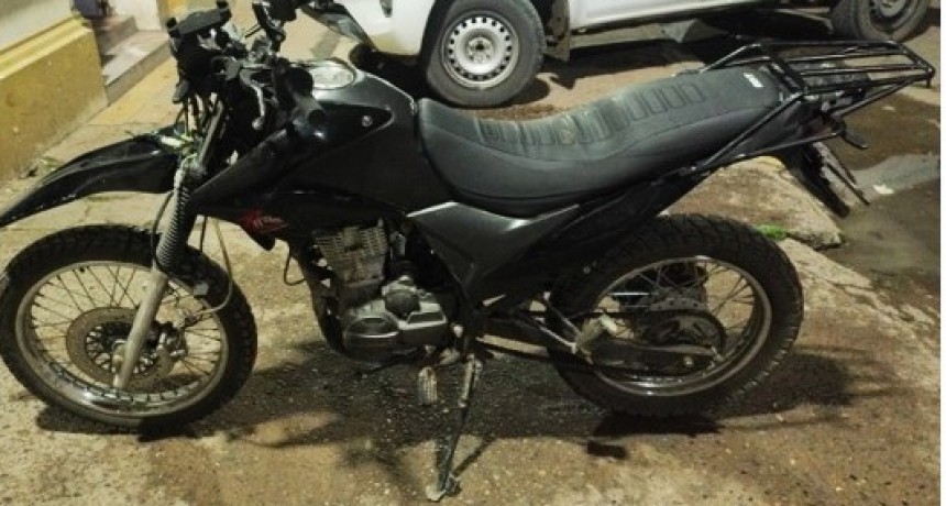 Recuperaron una moto robada y aprehendieron a dos menores en Punta Alta