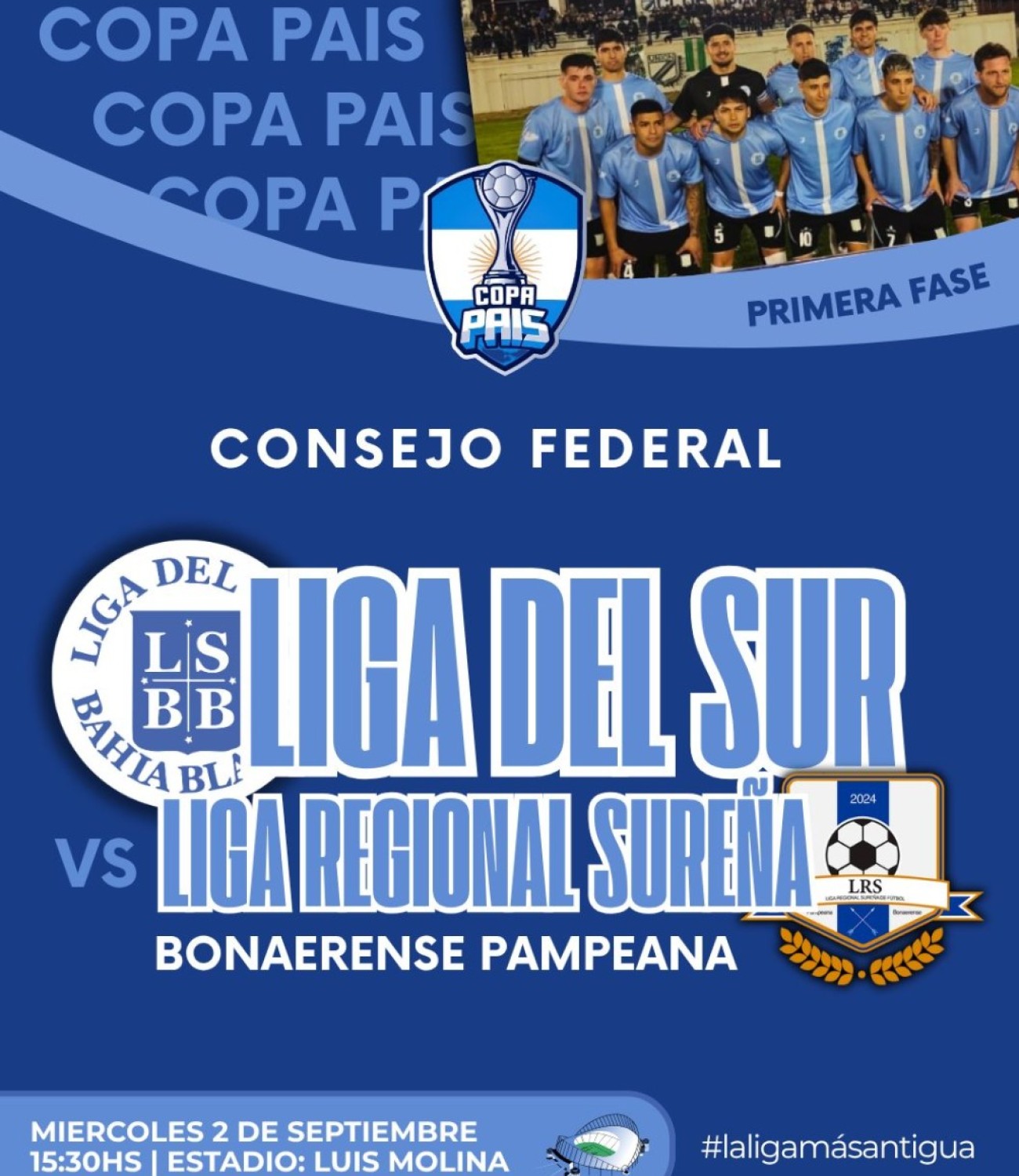 Copa Pa&iacute;s: la Liga del Sur define su clasificaci&oacute;n ante la Liga Regional Sure&ntilde;a en General Cerri
