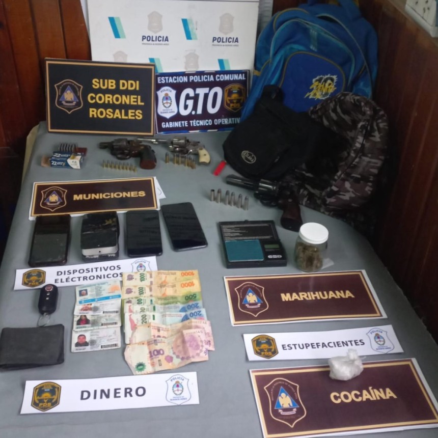 Detienen a dos hombres tras un ataque a tiros y secuestran armas y drogas