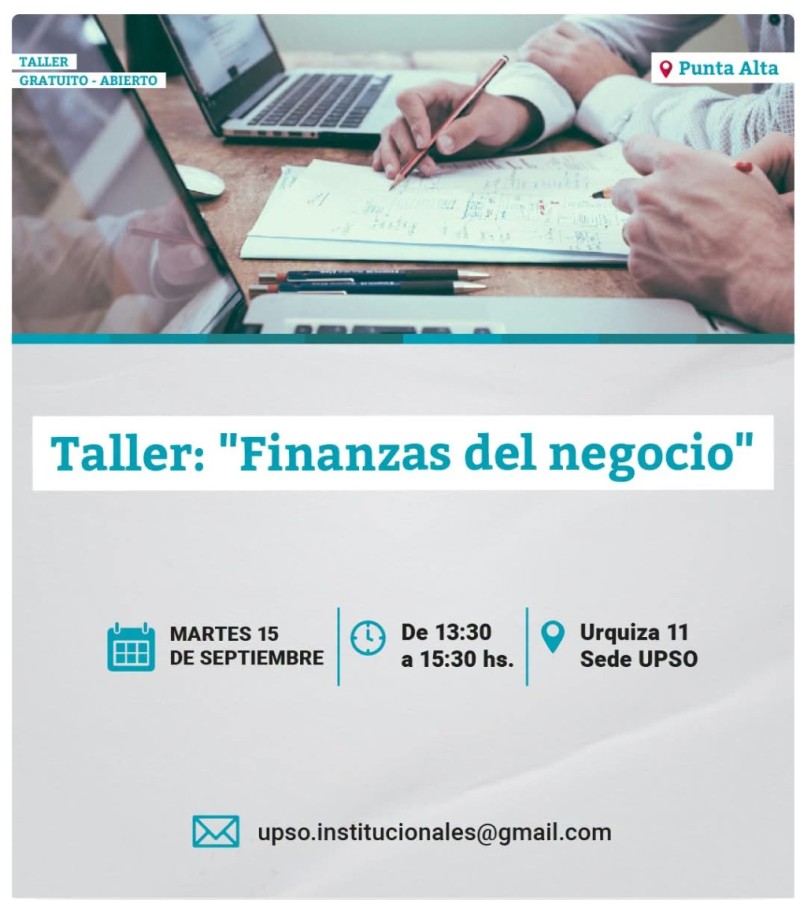 TALLER GRATUITO PARA EMPRENDEDORES EN PUNTA ALTA
