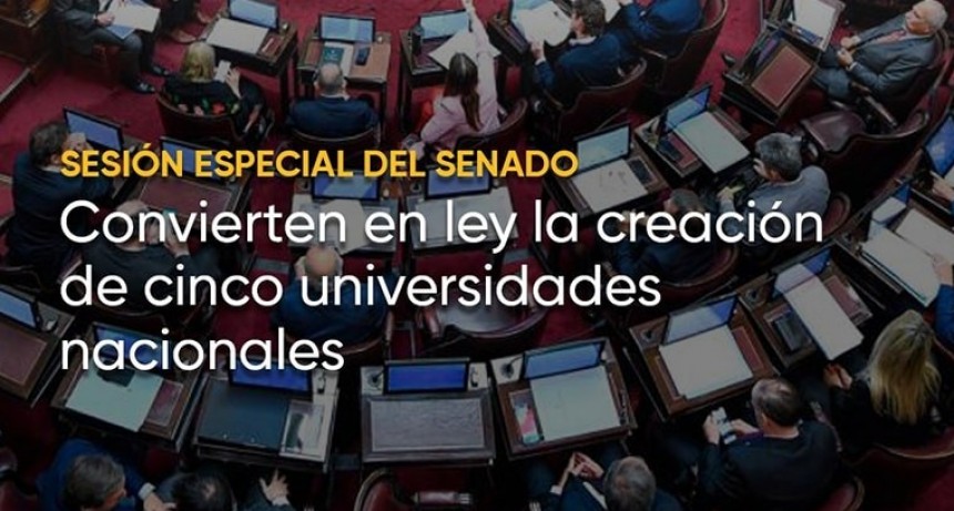 Convierten en ley la creación de cinco universidades nacionales