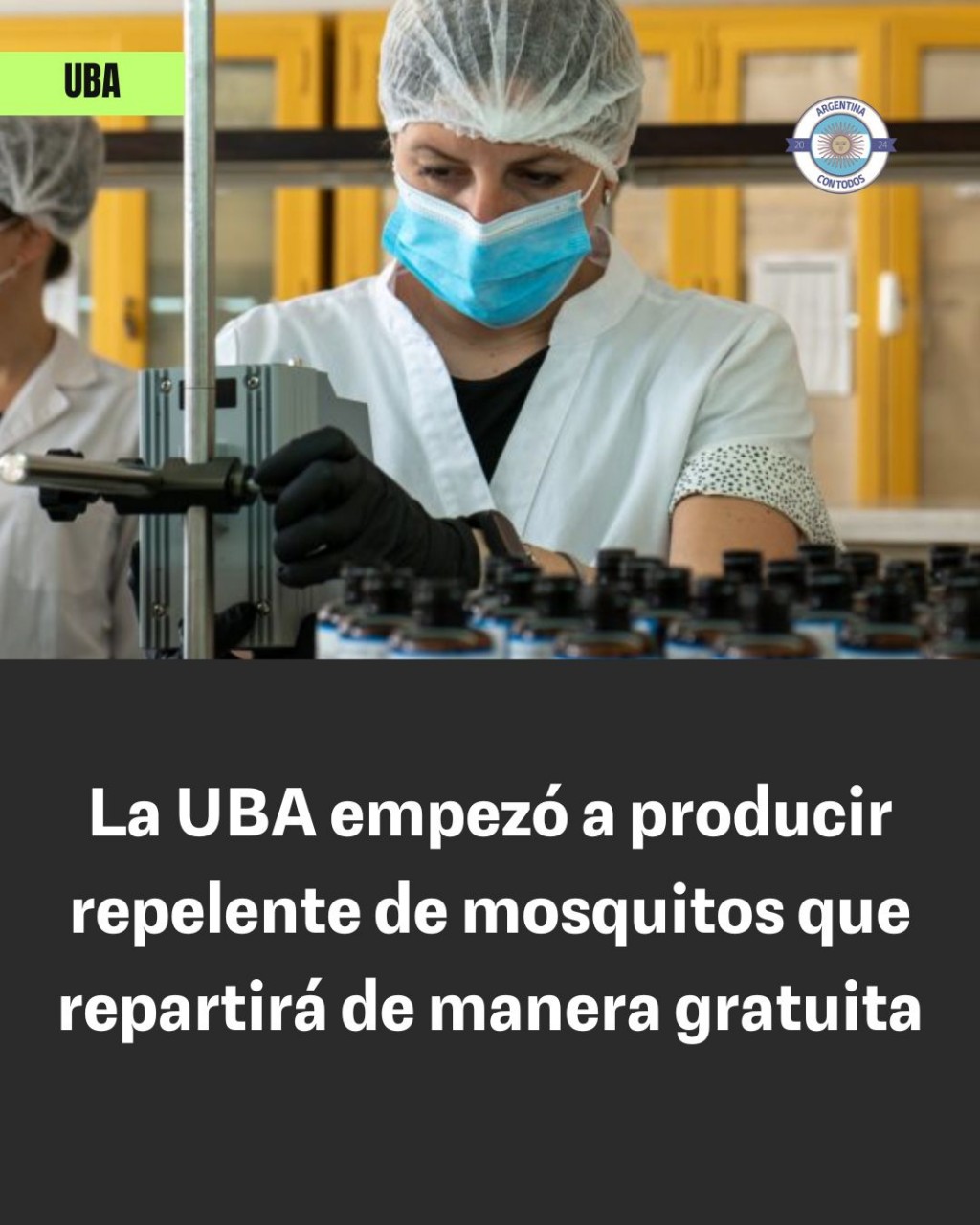 LA UBA COMENZÓ A PRODUCIR REPELENTES 