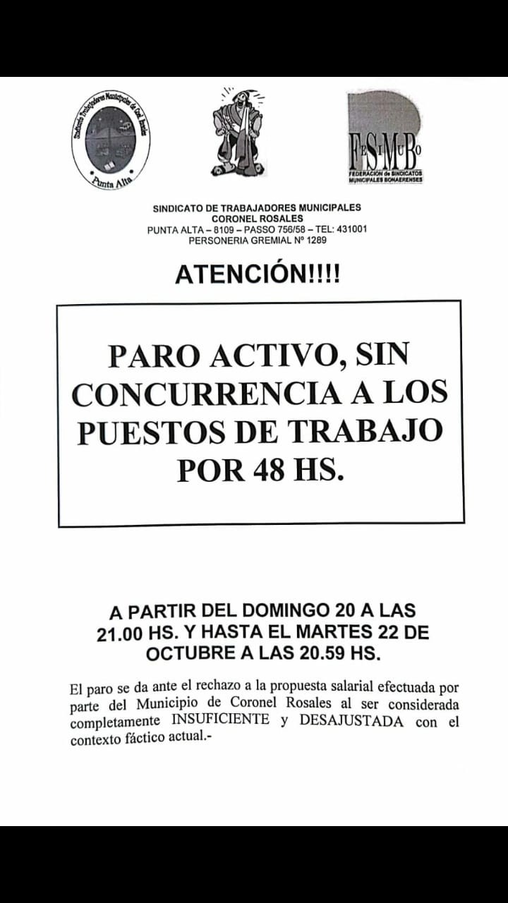 Se cumple el paro Anunciado por el Sindicato de Trabajadores Municipales