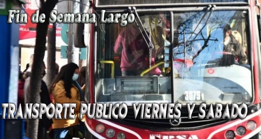 Transportes publicos este Finde Largo