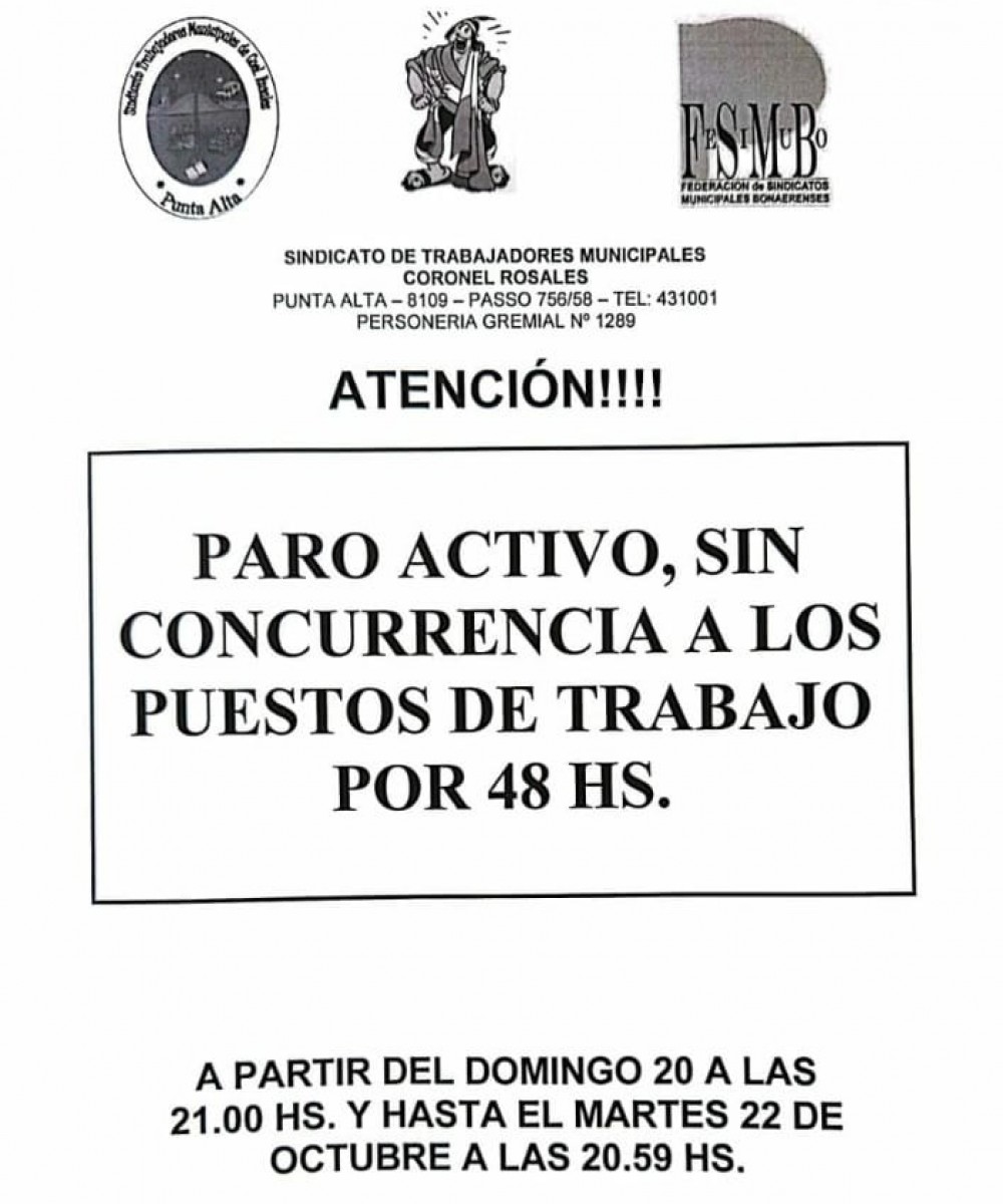 Se cumple el paro Anunciado por el Sindicato de Trabajadores Municipales