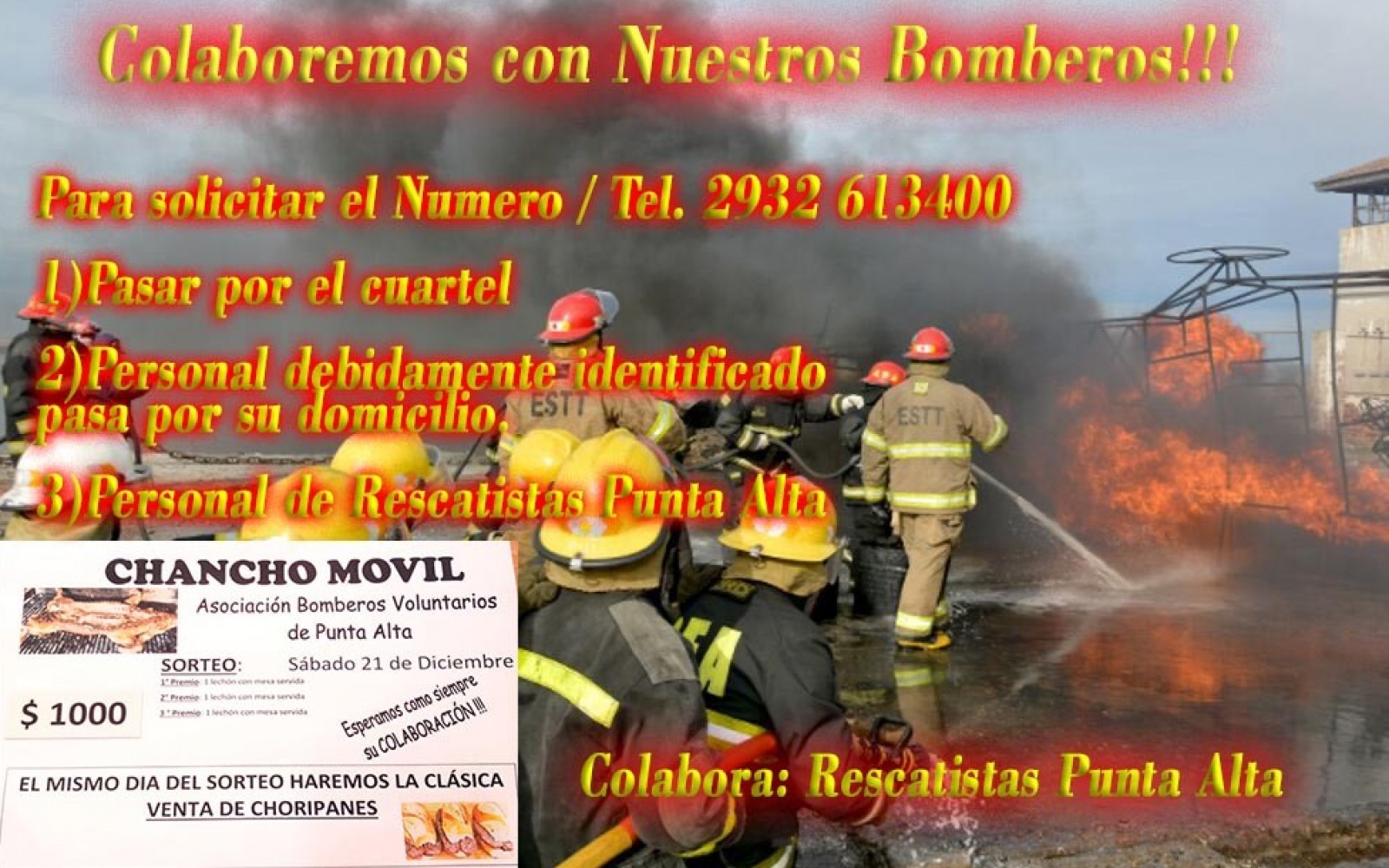 Bomberos Voluntarios Sortea Chancho Movil 