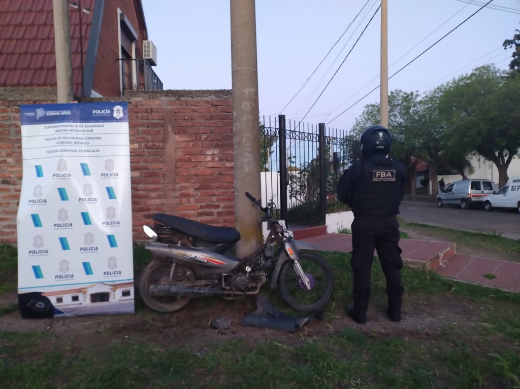 Chocan con moto robada