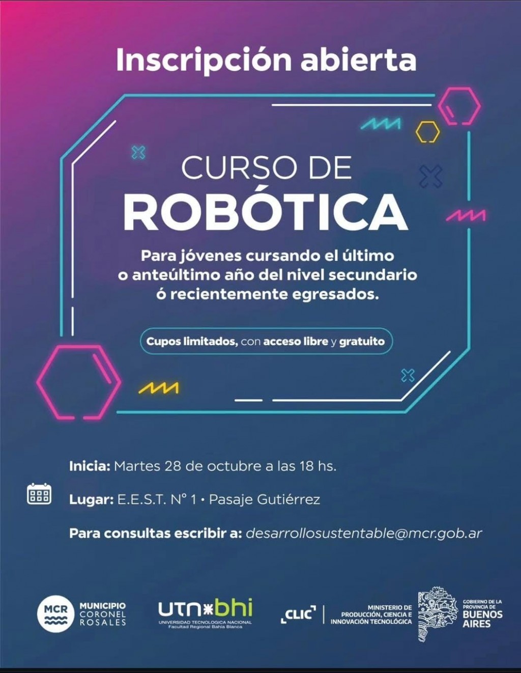 Curso de Robotica en la escuela tecnica nº 1
