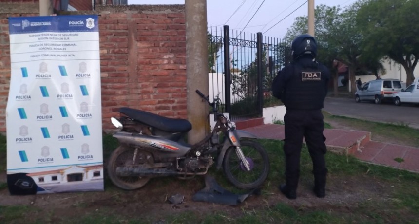 Chocan con moto robada