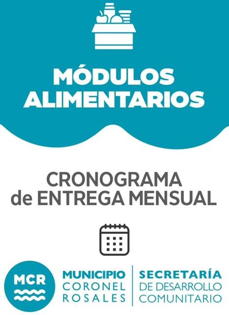 Cronograma de entrega de m&oacute;dulos alimentarios