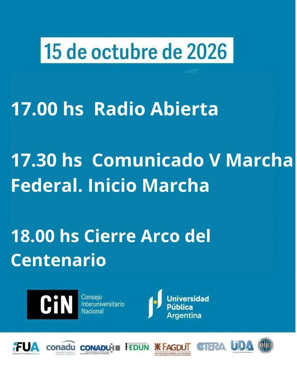 5ta Marcha Federal Universitaria.