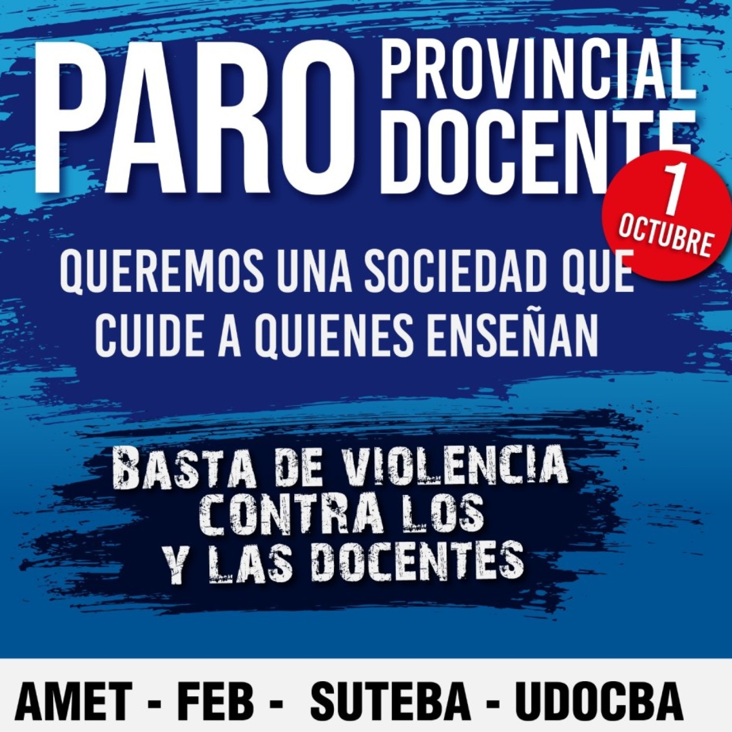 Docentes de la provincia se movilizan contra la violencia en las escuelas