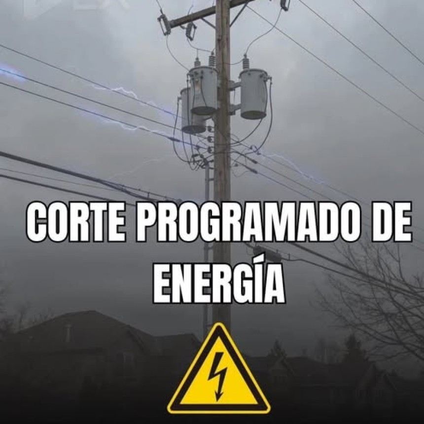 Corte de energ&iacute;a programado para este martes en Punta Alta