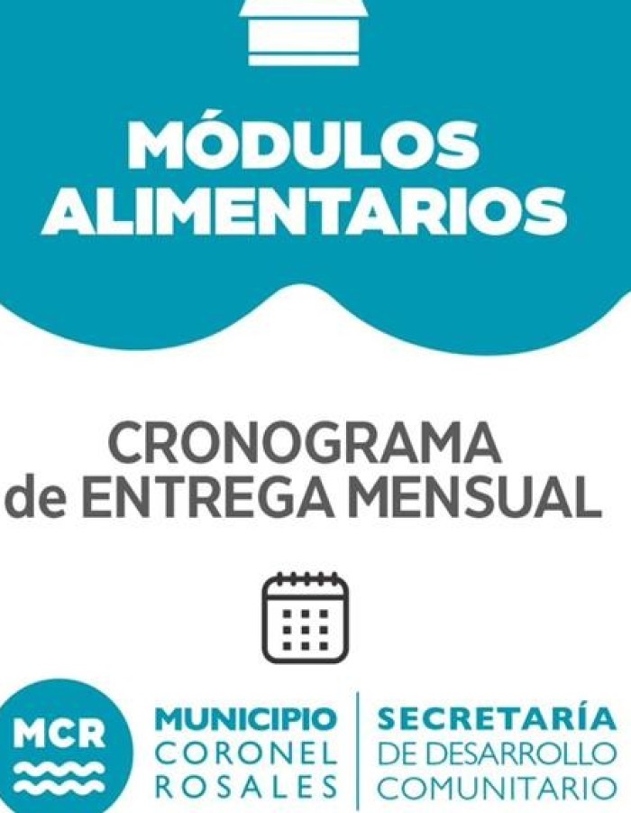 Cronograma de entrega de m&oacute;dulos alimentarios