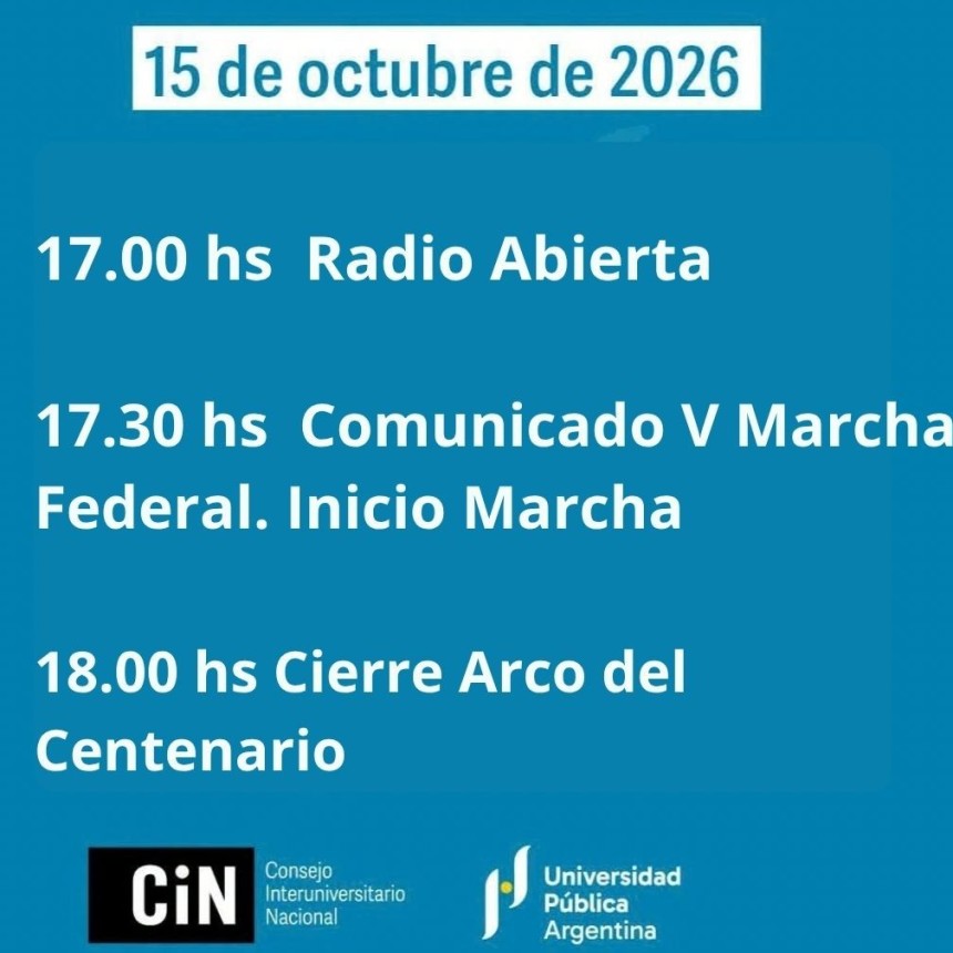 5ta Marcha Federal Universitaria.