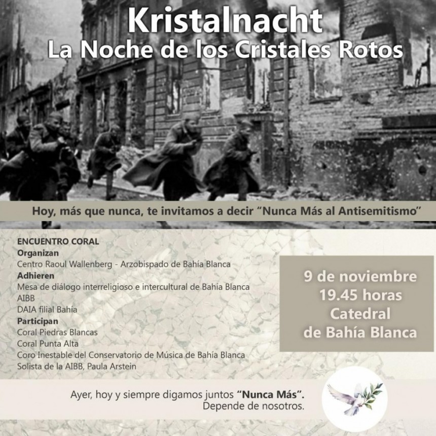 Encuentro coral en Recordación y Conmemoración de la Kristallnacht. La noche de los Cristales rotos de 1938 