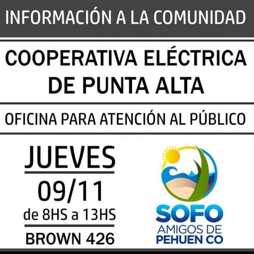 Pehuen Co contara con una oficina de atención al publico de la CEPA