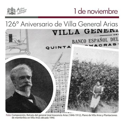 126º Aniversario de Villa General Arias 1898-1 de noviembre-2024