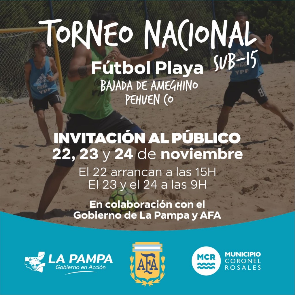  Torneo Nacional de Futbol Playa Sub 15 en Pehuenco