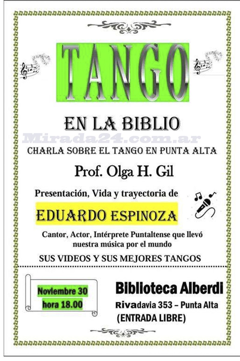 Tango en la Biblioteca Alberdi