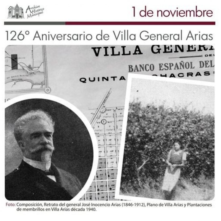 126º Aniversario de Villa General Arias 1898-1 de noviembre-2024