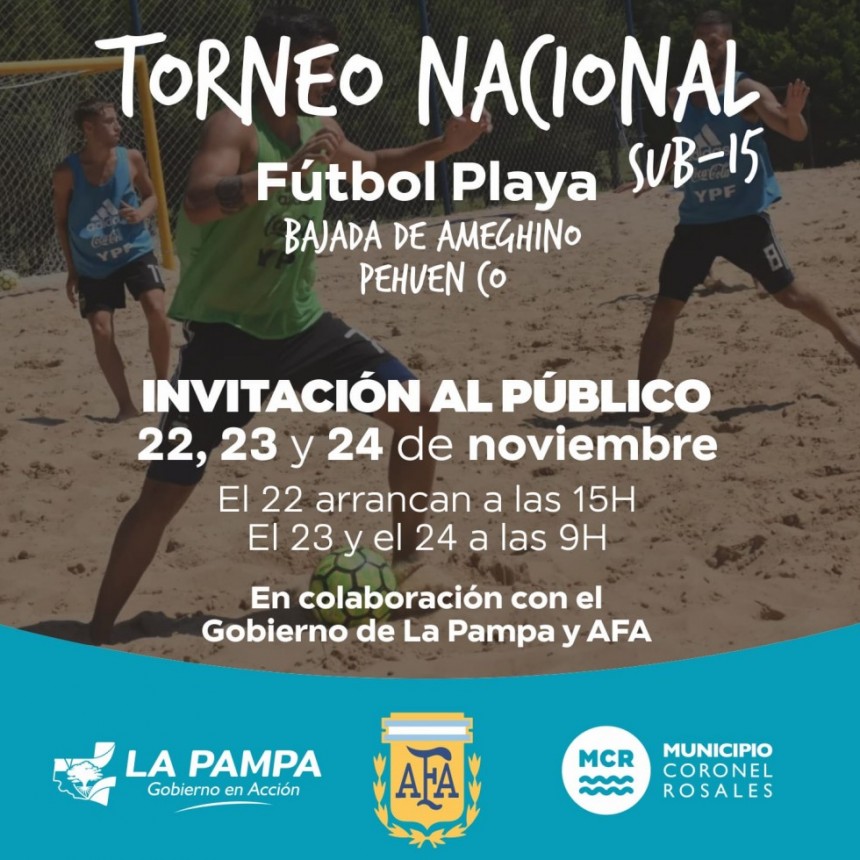  Torneo Nacional de Futbol Playa Sub 15 en Pehuenco